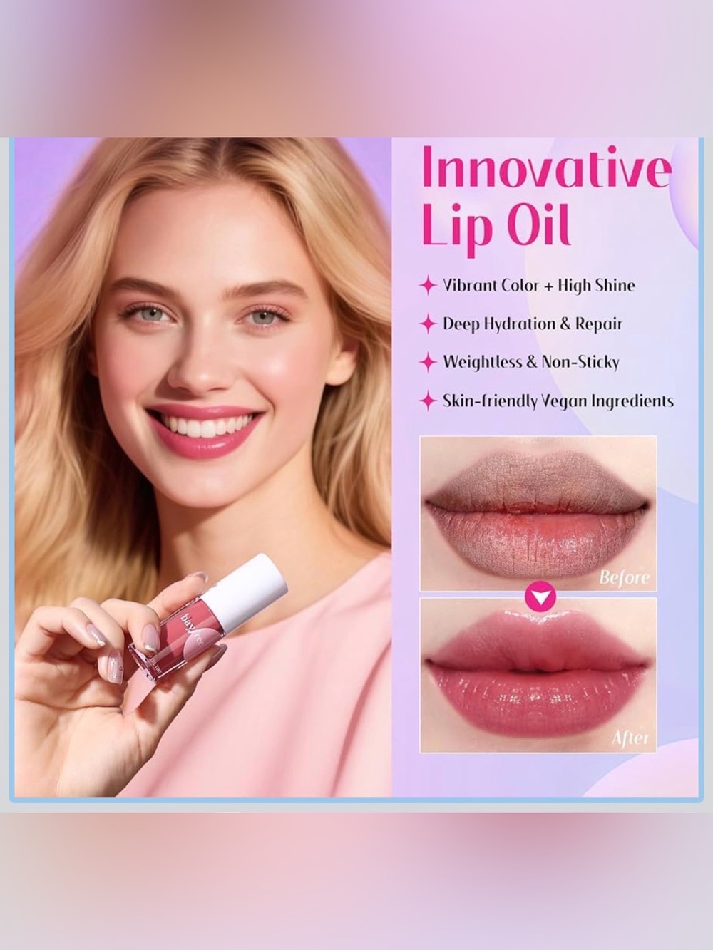 bayfree Lip Oil Tint - Set of 2 - Picture 3 of 6
